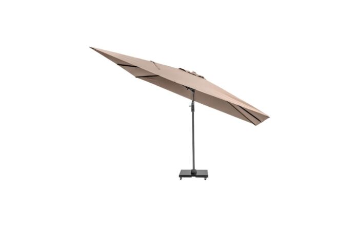Pacific Lifestyle Challenger T2 3.5 x 2.6m Rectangular Taupe Free Arm Parasol With 90kg Wheeled Base Pacific Lifestyle Challenger T2 3.5 x 2.6m Rectangular Taupe Free Arm Parasol With 90kg Wheeled Base