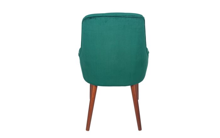 Pacific Lifestyle Antoinette Forest Green Velvet Dining Chair Walnut Effect Legs