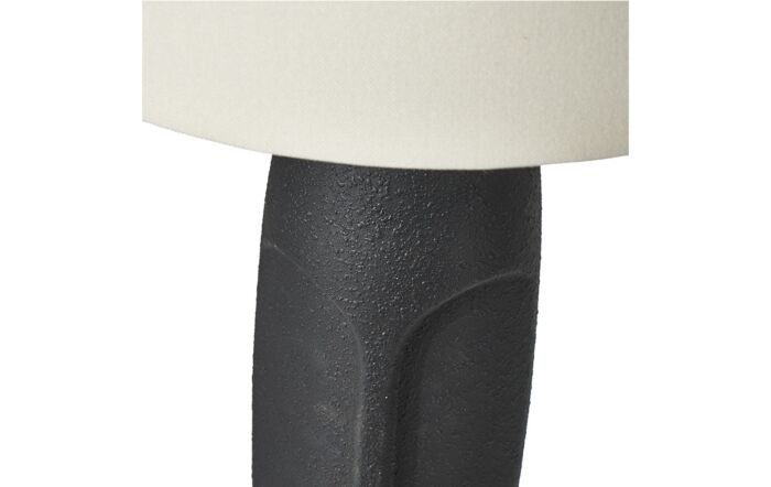Pacific Lifestyle Rushmore Black Textured Ceramic Table Lamp With Face Detail