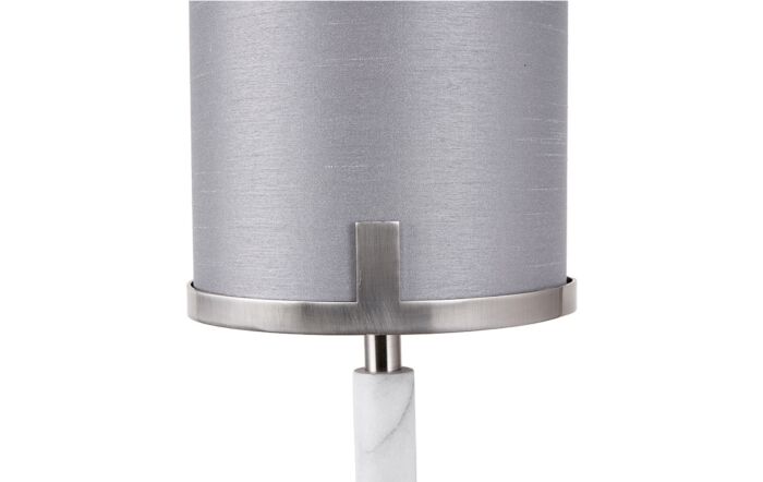 Pacific Lifestyle Midland Brushed Nickel and Grey Marble Effect Table Lamp