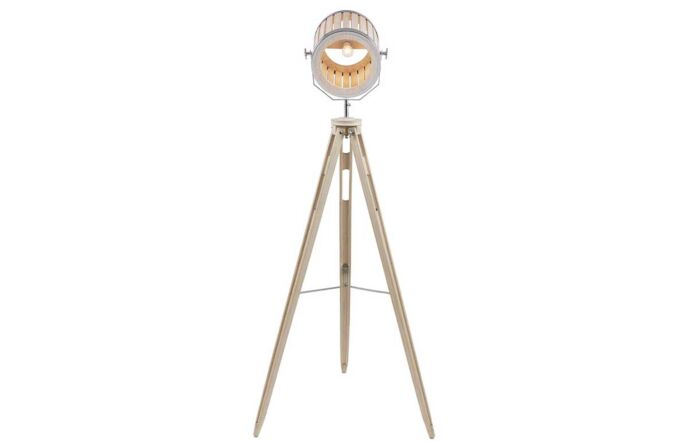 Pacific Lifestyle Staithes Natural & Silver Marine Tripod Floor Lamp
