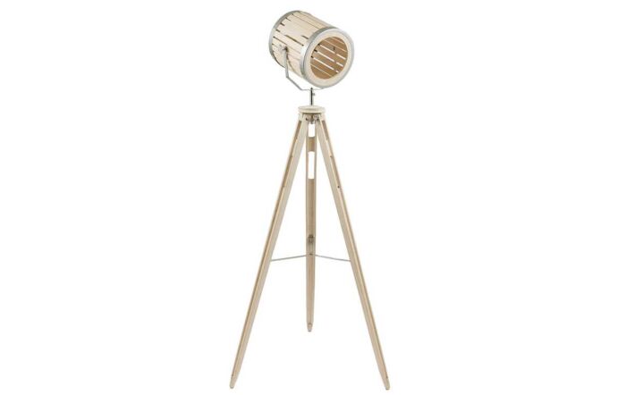 Pacific Lifestyle Staithes Natural & Silver Marine Tripod Floor Lamp