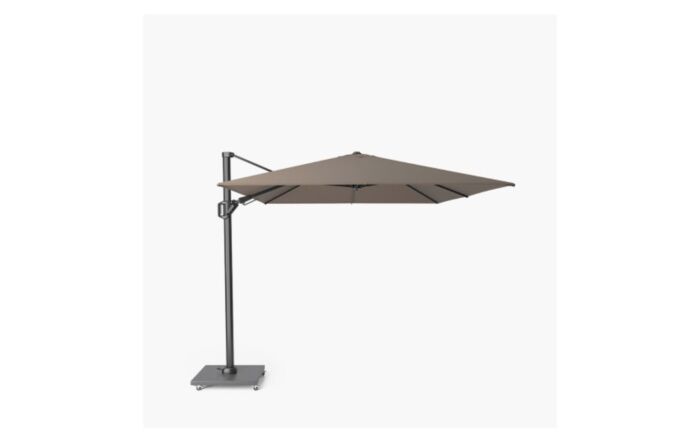 Pacific Lifstyle Challenger T2 3.5 x 2.6 Premium Havana Taupe Free Arm Parasol & 90kg Wheeled Base
