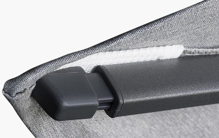 Pacific Lifestyle Challenger T2 3.5m x 2.6m Rectangular Premium Champagne Cantilever Parasol