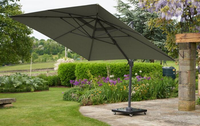 Pacific Lifestyle Challenger T2 3.5m x 2.6m Rectangular Lush Green Premium Cantilever Parasol