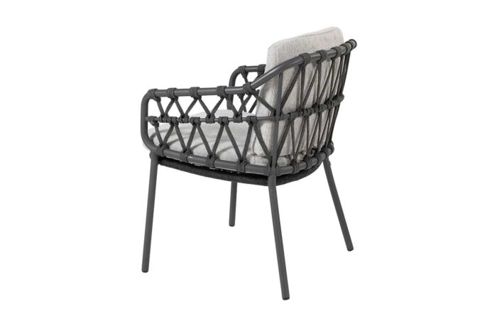 4 Seasons Outdoor Calpi 6 Seat Dining with Prado Table and Lazy Susan