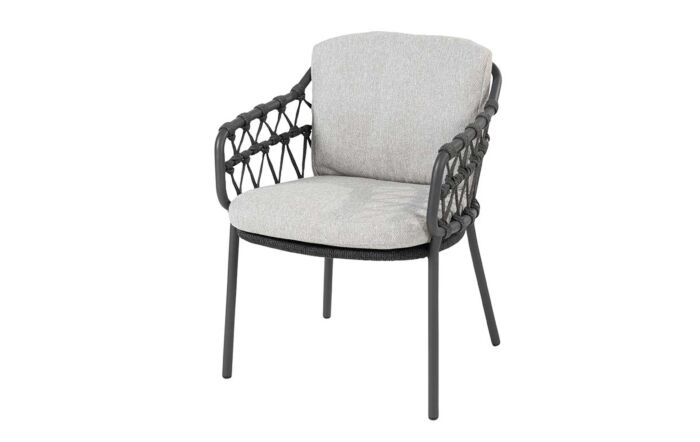 4 Seasons Outdoor Calpi 6 Seat Dining set with Prado Teak Top Table