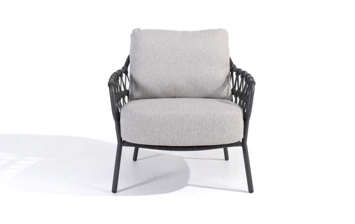 4 Seasons Outdoor Calpi 6 Seat Low Dining Set with Round Teak Table