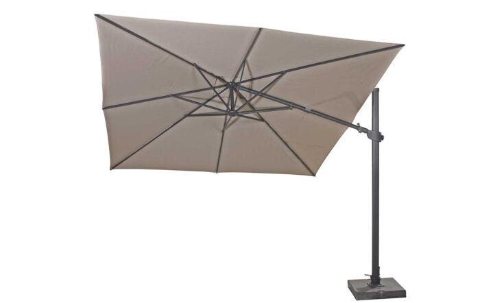 Four Seasons Outdoor Siesta Premium 3m Square Parasol with 125kg Siesta Granite Wheeled base - Taupe Four Seasons Outdoor Siesta Premium 3m Square Parasol with 125kg Siesta Granite Wheeled base - Taupe