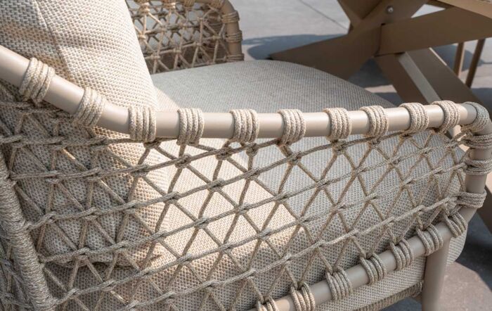 4 Seasons Outdoor Sardinia Garden Low Ceramic Top Dining Set with 6 Chairs