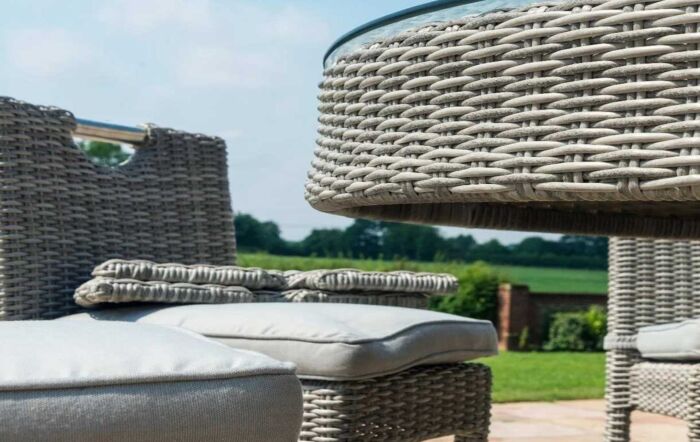 Maze Oxford 6 Seat Round Rattan Bar Set with Ice Bucket