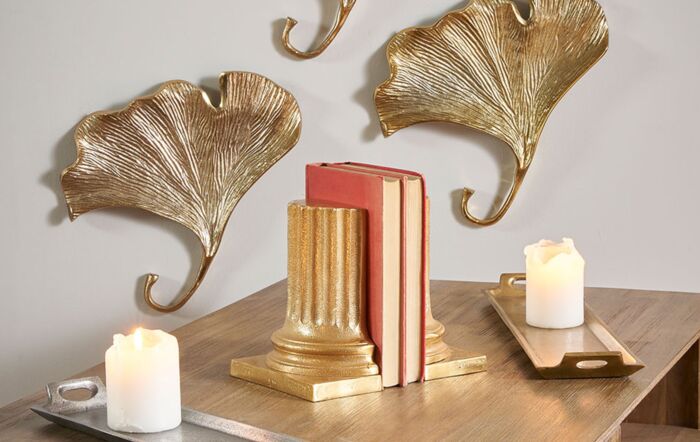 Pacific Lifestyle Matt Antique Brass Bookends Pacific Lifestyle Matt Antique Brass Bookends