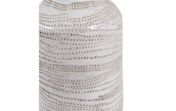 Pacific Lifestyle Alina White Dot Design Stoneware Table Lamp