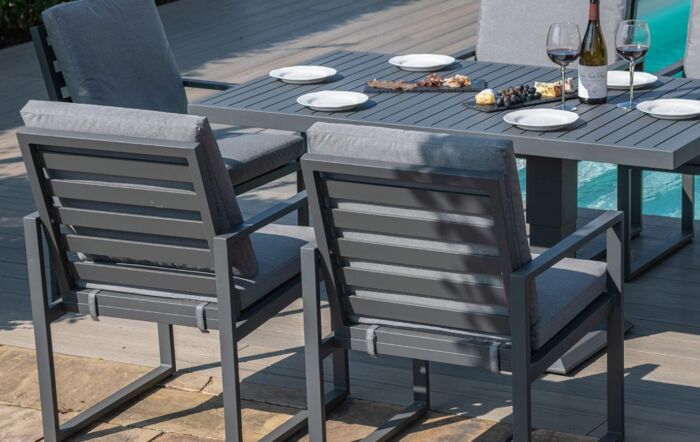 Maze Amalfi 6 Seat Rectangular Dining Set With Rising Table Maze Amalfi 6 Seat Rectangular Dining Set With Rising Table