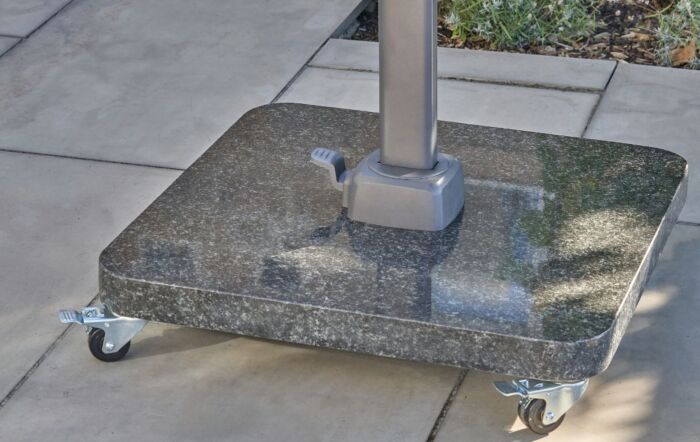 Pacific Lifestyle Ancona Anthracite Round Edge Granite 90kg Wheeled Parasol Base
