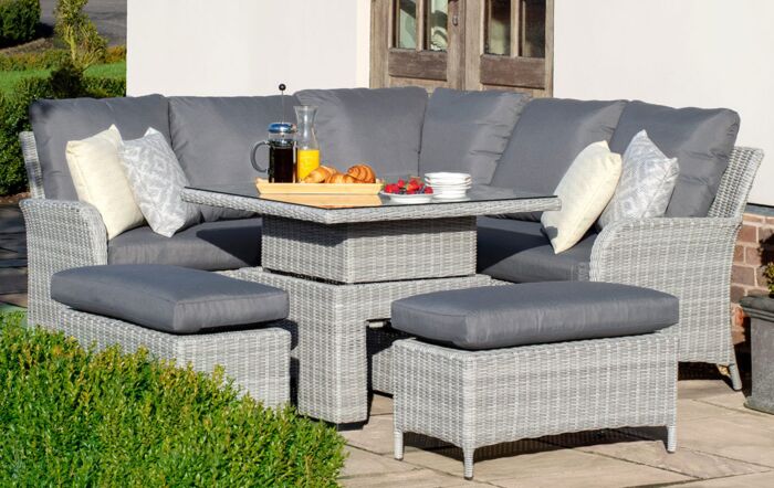 Maze Ascot Corner Adjustable Dining Set Maze Ascot Corner Adjustable Dining Set