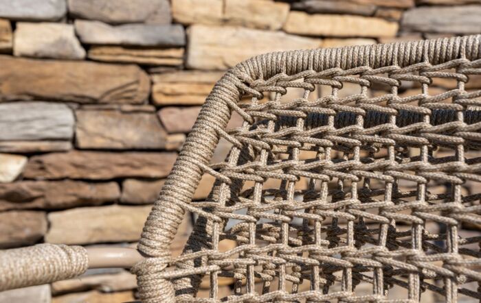 4 Seasons Outdoor Barista 6 Seat Dining Set With Lazy Susan