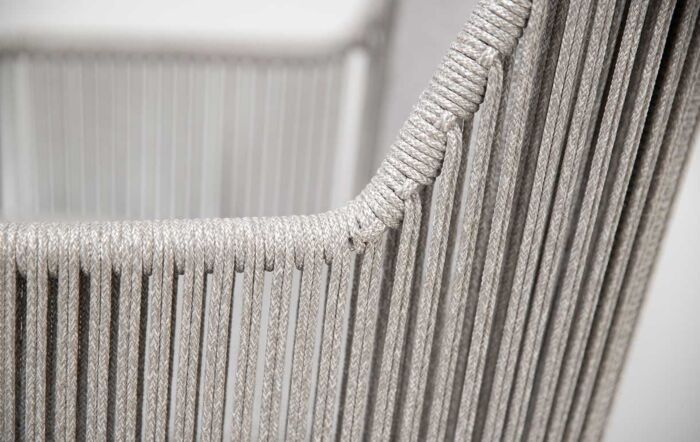 Bernini Six Seat Rectangle Teak Table with Frost Legs