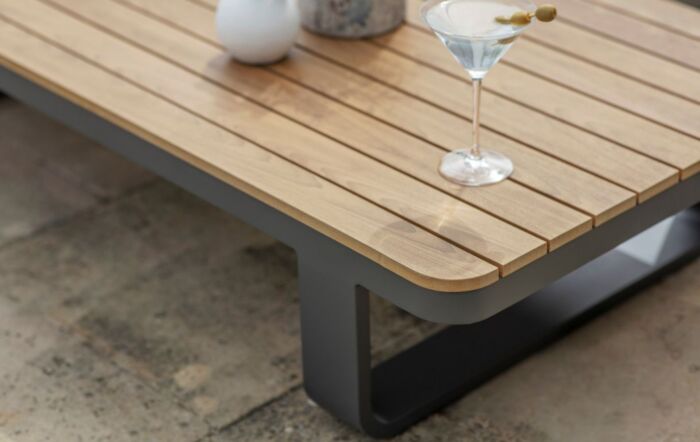 Bramblecrest Brooklyn L-Shape Sofa with Rectangle Coffee Table - Anthracite