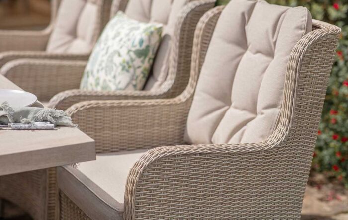 Bramblecrest Chedworth Eight Seater Rectangle Garden Dining Set - Sandstone