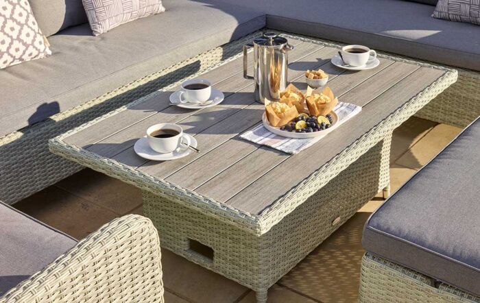 Bramblecrest Tetbury Corner Sofa Set with Adjustable, Tree-Free Top Table - Cloud Bramblecrest Tetbury Corner Sofa Set with Adjustable, Tree-Free Top Table - Cloud