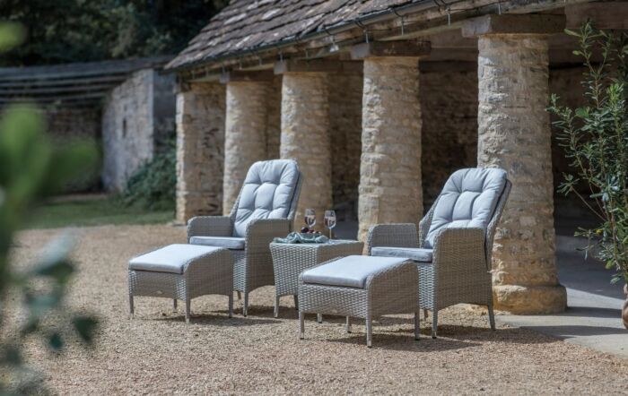 Bramblecrest Tetbury Rattan Recliner Set - Nutmeg Bramblecrest Tetbury Rattan Recliner Set - Nutmeg
