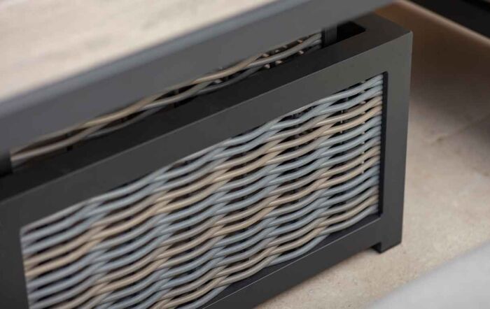 Bramblecrest Tuscan Wicker Corner Sofa Set with Adjustable Table - Grey Bramblecrest Tuscan Wicker Corner Sofa Set with Adjustable Table - Grey