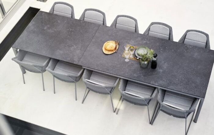 Cane-Line Breeze Ten Seater Extending Dining Set - Black