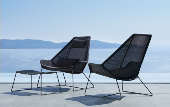 High back Breeze chairs - black weave High back Breeze chairs - black weave
