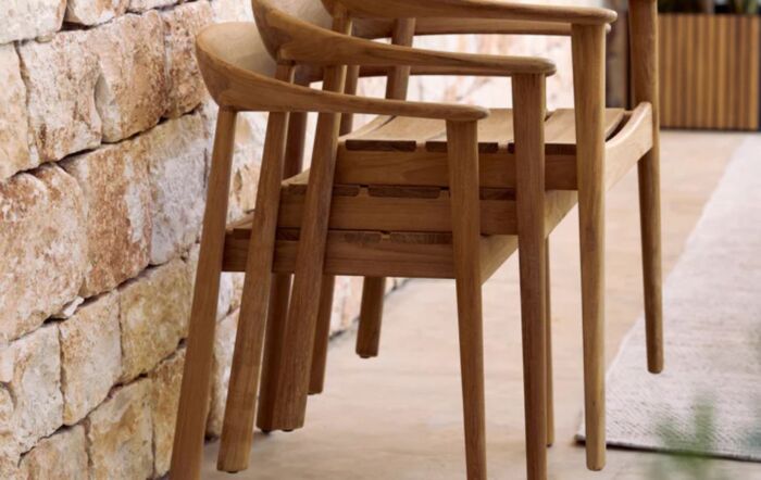 Cane-Line 6 Seat Oval Mellow Dining Set - Teak