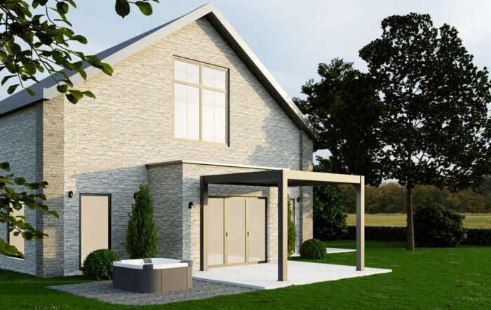 Celtic Leisure Saturn 3m x 3m Aluminium Pergola - Anthracite