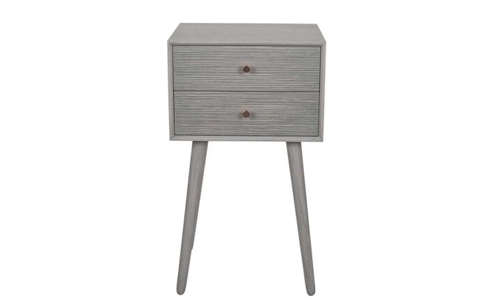 Pacific Lifestyle Chaya dark Grey Pine Wood 2 Drawer Bedside Table Pacific Lifestyle Chaya dark Grey Pine Wood 2 Drawer Bedside Table