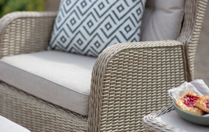 Bramblecrest Chedworth Garden Recliner Set - Sandstone