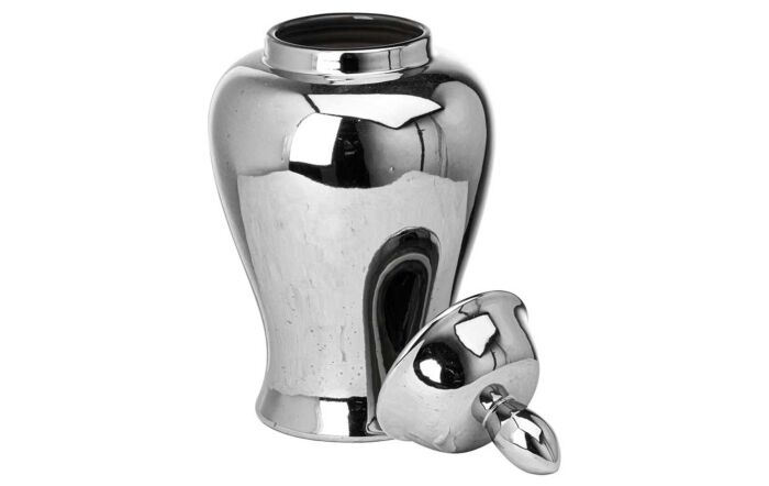 Hill Interiors Chrome Large Ginger Jar Hill Interiors Chrome Large Ginger Jar