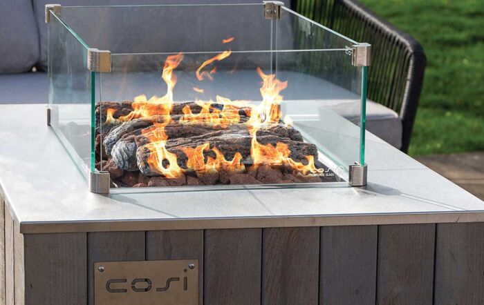 Pacific Lifestyle Cosicube 70cm Grey Wash Square Fire Pit  Pacific Lifestyle Cosicube 70cm Grey Wash Square Fire Pit