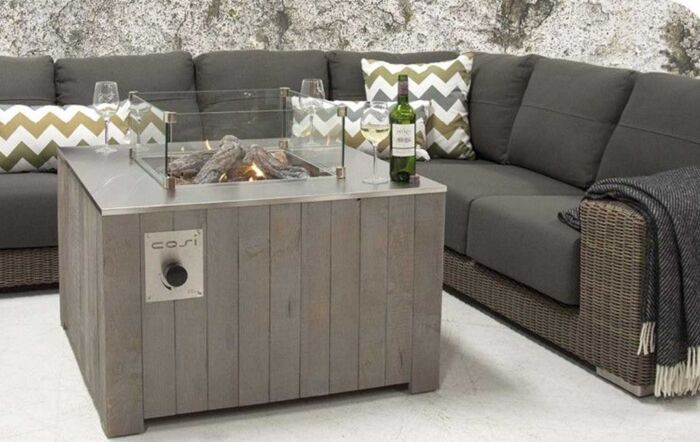 Pacific Lifestyle Cosicube 70cm Grey Wash Square Fire Pit  Pacific Lifestyle Cosicube 70cm Grey Wash Square Fire Pit