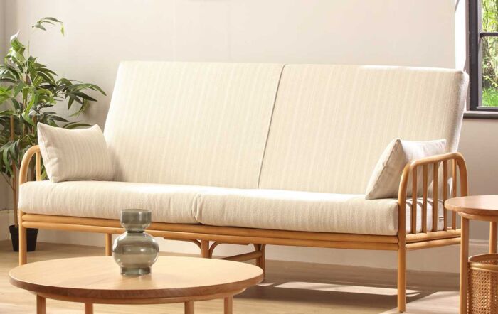 Desser Aspen Light Oak 3 Seater Sofa