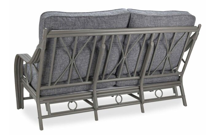 Desser Madrid Grey Wash Cane 3 Seater Sofa