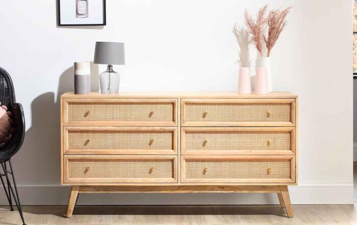 Desser Venice Natural 6 Drawer Wide Chest