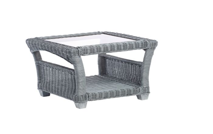 Desser Dijon Rattan Side Table - Grey