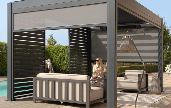 Maze Eden Pergola Aluminium 4 x 4m - Frame Only Maze Eden Pergola Aluminium 4 x 4m - Frame Only