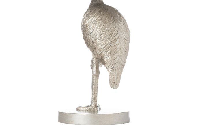 Hill Interiors Florence The Flamingo Silver Table Lamp With Grey Shade Hill Interiors Florence The Flamingo Silver Table Lamp With Grey Shade