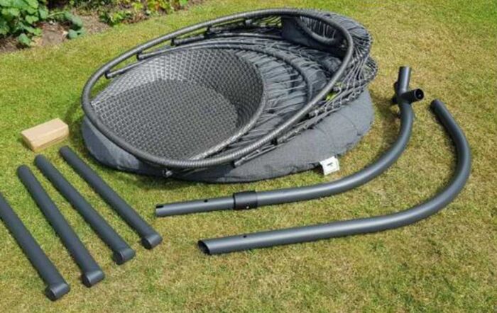 Single Rope Folding Hanging Egg Chair - Grey Single Rope Folding Hanging Egg Chair - Grey