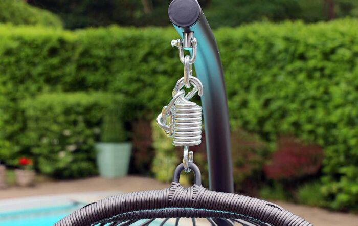 Folding Double Rope Grey Hanging Egg Cocoon Chair Folding Double Rope Grey Hanging Egg Cocoon Chair