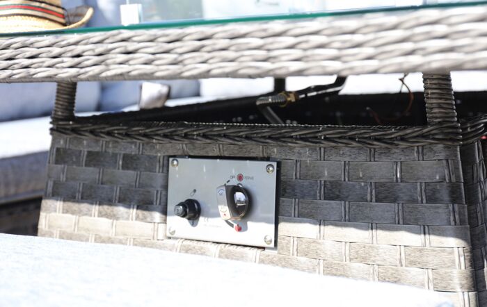 Garda Casual Square Firepit Table & Corner Sofa Set with Benches