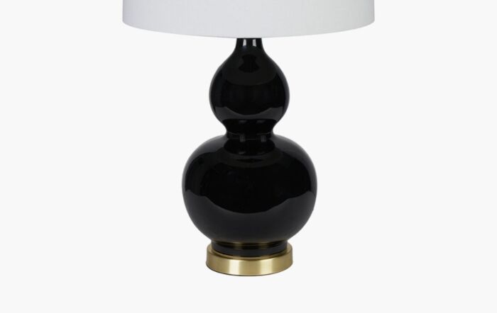Pacific Lifestyle Gatsby Black Ceramic Table Lamp With Brushed Gold Metal Detail Pacific Lifestyle Gatsby Black Ceramic Table Lamp With Brushed Gold Metal Detail