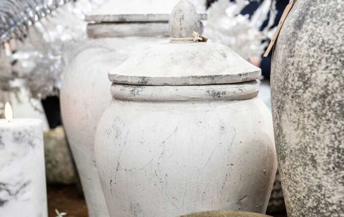 Hill Interiors Bloomville Stone Ginger Jar Hill Interiors Bloomville Stone Ginger Jar