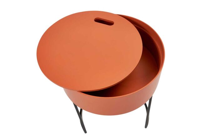 Pacific Lifestyle Hugo Tobacco Wood And Black Metal Storage Table