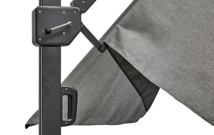 Pacific Lifestyle Icon T1 4 X 3 Rectangular Faded Manhattan Parasol & 150 KG Wheeled Base