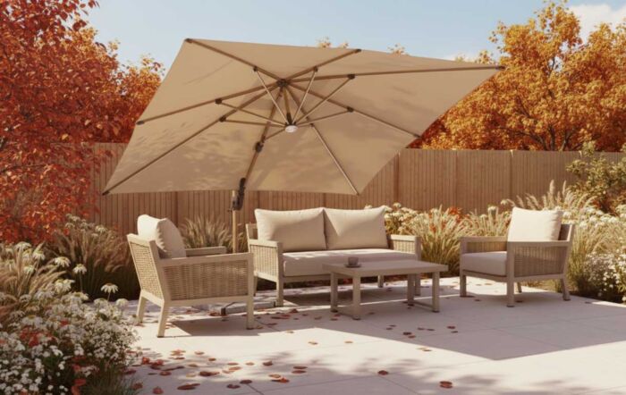 JB Furniture Exclusive Conrad Rattan Two Seat Garden Sofa Set - Latte